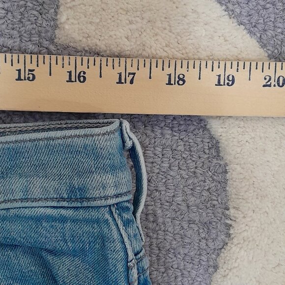 Mother The Ditcher Zip Flood Jeans Love On The Beat Size 31 Whiskering Fading - Picture 10 of 12